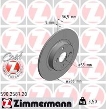 Zimmermann 590.2587.20 - Brzdový kotúč -