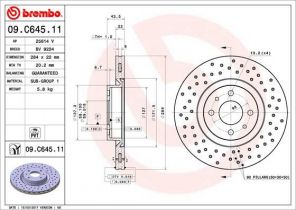 Brembo 09.C645.11 - Brzdový kotúč