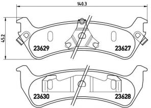 Brembo P 24 042 - Brzdové platničky -