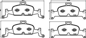 Brembo P 85 164X - Brzdové platničky -
