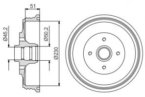 Bosch 0 986 477 178 - Brzdový bubon -