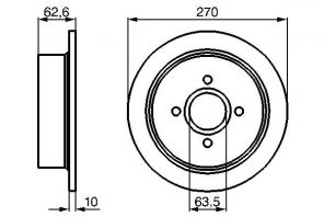 Bosch 0 986 478 672 - Brzdový kotúč -