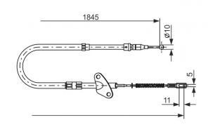 Bosch 1 987 477 118 - Brzdové lano -