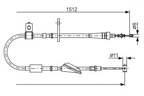 Bosch 1 987 482 176 - Brzdové lano -