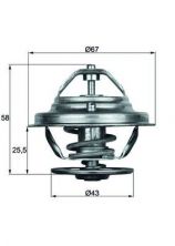 Mahle TX 19 75D - Termostat -