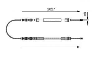 Bosch 1 987 482 006 - Brzdové lano -