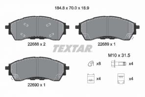 Textar 2268801 - Brzdové platničky -
