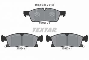 Textar 2519207 - Brzdové platničky -
