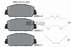 Textar 2555201 - Brzdové platničky -