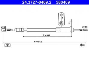 ATE 24.3727-0469.2 - Brzdové lano -