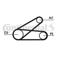 Contitech 6PK873 ELAST T1 - Sada klinového rebrovaného remeňa -