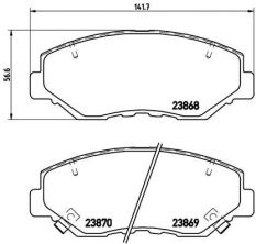 Brembo P 28 035X - Brzdové platničky -