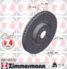 Zimmermann 250.1387.52 - Brzdový kotúč -