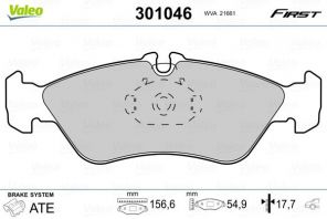 Valeo 301046 - Brzdové platničky -