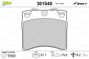 Valeo 301048 - Brzdové platničky -
