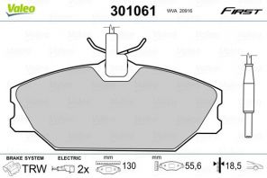 Valeo 301061 - Brzdové platničky -