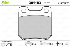 Valeo 301183 - Brzdové platničky -