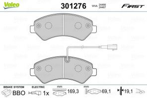 Valeo 301276 - Brzdové platničky -