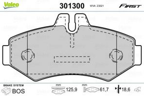 Valeo 301300 - Brzdové platničky -