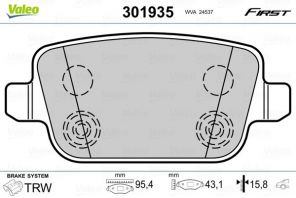 Valeo 301935 - Brzdové platničky -