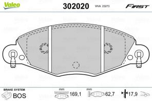 Valeo 302020 - Brzdové platničky -