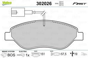 Valeo 302026 - Brzdové platničky -