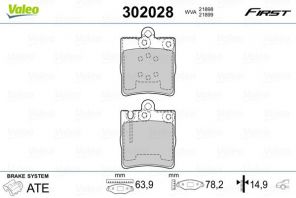 Valeo 302028 - Brzdové platničky -