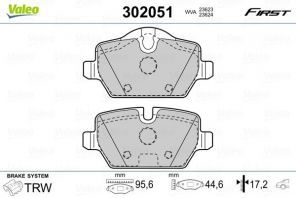 Valeo 302051 - Brzdové platničky -
