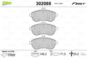 Valeo 302088 - Brzdové platničky -