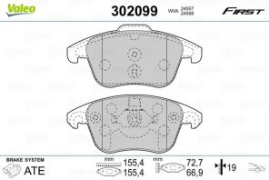 Valeo 302099 - Brzdové platničky -
