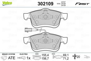 Valeo 302109 - Brzdové platničky -