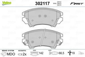 Valeo 302117 - Brzdové platničky -