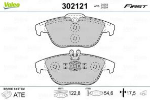 Valeo 302121 - Brzdové platničky -