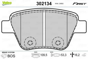 Valeo 302134 - Brzdové platničky -
