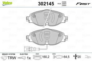 Valeo 302145 - Brzdové platničky -