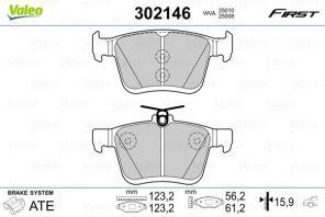 Valeo 302146 - Brzdové platničky -