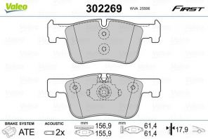 Valeo 302269 - Brzdové platničky -
