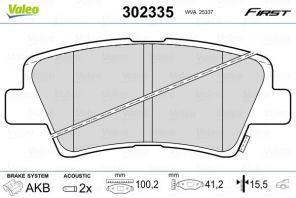 Valeo 302335 - Brzdové platničky -