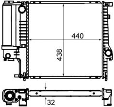 Mahle CR 330 000S - Chladič vody -