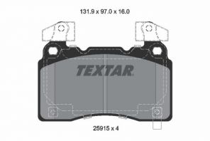 Textar 2591503 - Brzdové platničky -