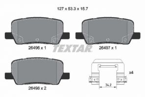 Textar 2649601 - Brzdové platničky -