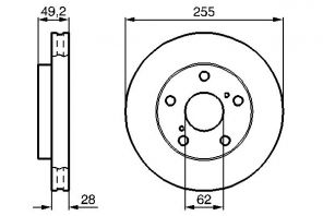Bosch 0 986 478 726 - Brzdový kotúč -