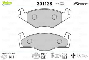 Valeo 301128 - Brzdové platničky -