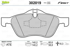 Valeo 302019 - Brzdové platničky -