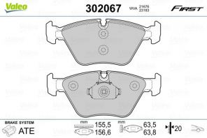 Valeo 302067 - Brzdové platničky -