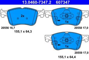 ATE 13.0460-7347.2 - Brzdové platničky -