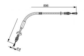 Bosch 1 987 482 543 - Brzdové lano -