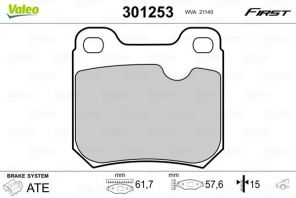 Valeo 301253 - Brzdové platničky -