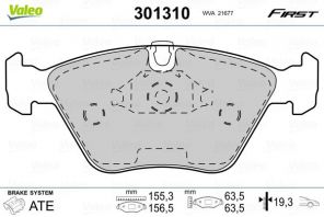 Valeo 301310 - Brzdové platničky -