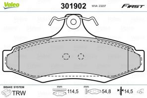 Valeo 301902 - Brzdové platničky -